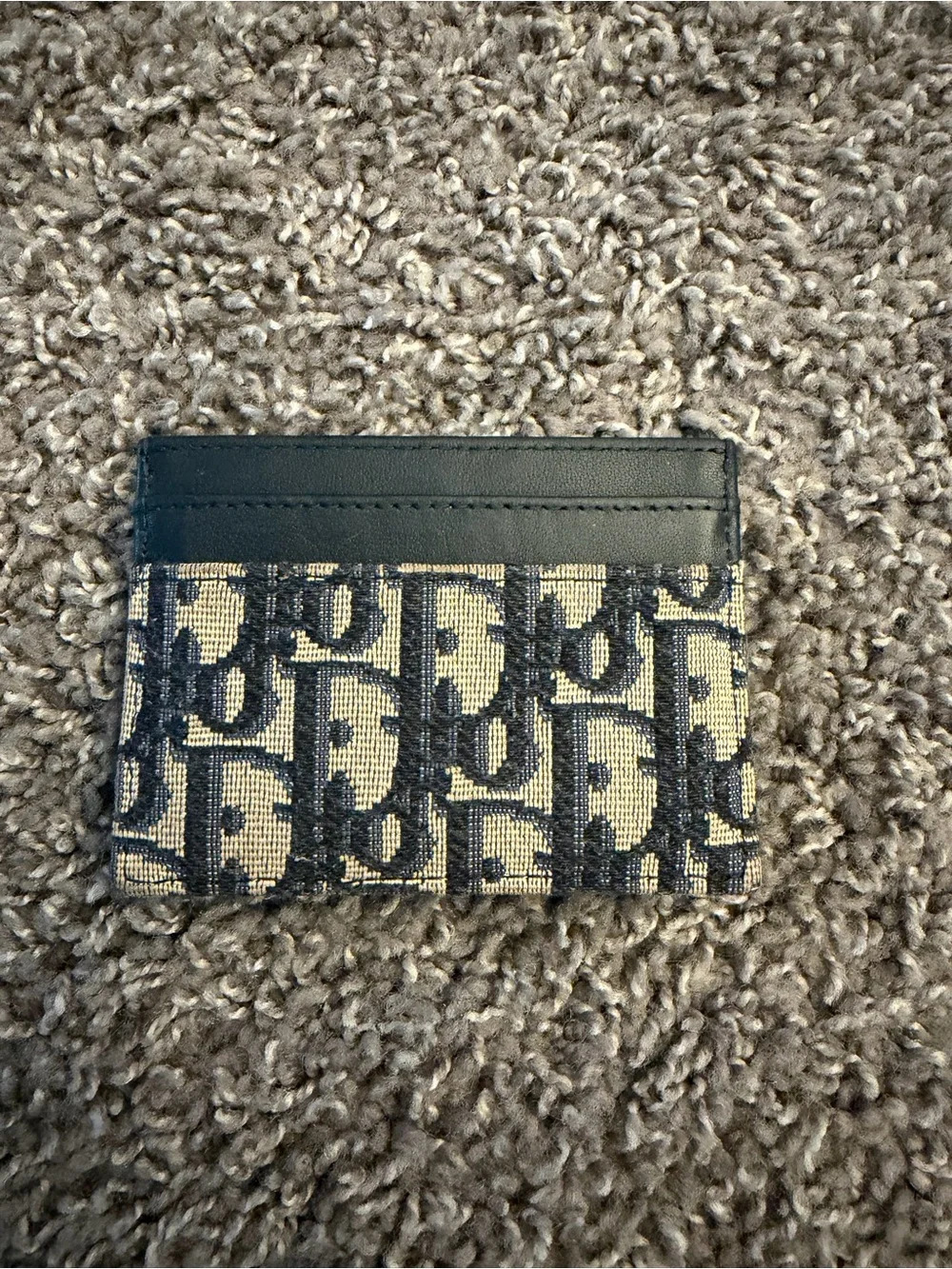 Navy & Beige CD Monogram Card Holder